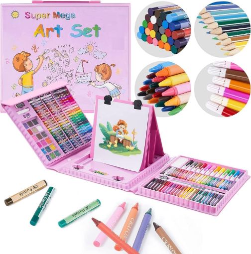 Picture of 208 Pcs Kids Art Set Colour Pencil Sketch Calligraphy Drawing Child Drawing Set