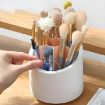Picture of Rotating Brush Storage Bucket Makeup Brush Holder  Cosmetic Brush Storage Organizer Box