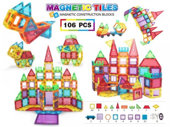 Picture of 106 PCS MAGNETIC TILES BLOCK