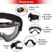 Picture of Bike Riding Goggle Mask  Mask  Snowmobile Sunglasses  Riding Goggle Mask Helmet Protective Windproof Face