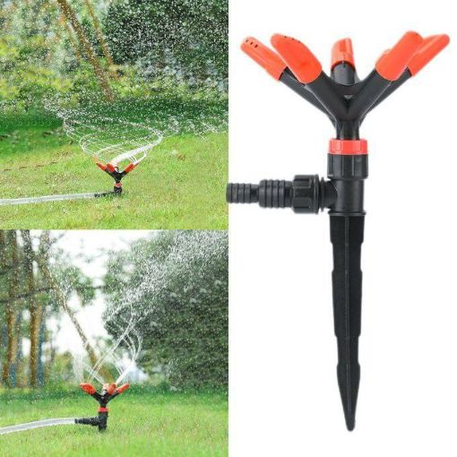 Picture of lawn sprinklers Garden Sprinkler Yard 360 Degree Rotating Adjustable Plant Water Sprayer Gardening Vegetables Flowers Farm Spray Irrigation