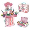 Picture of Kitchen Set for Girls Toy with Cooking Utensils 3 in 1 Portable Pretend Food Party Role Cooking Kitchen Play Set Toy for Boys and Girls