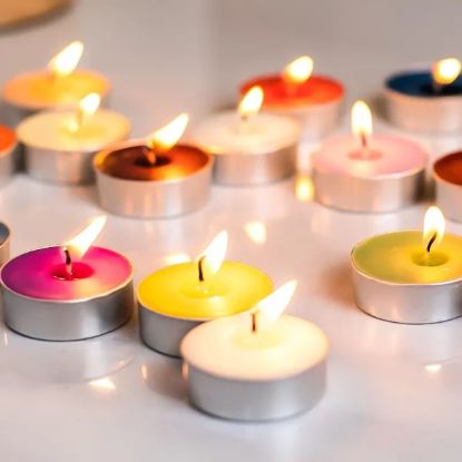 Picture of COLOR WAX SMOKELESS CANDLE (DIYA) (SET OF 50)