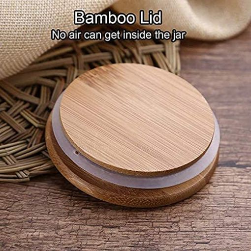 Picture of Premium Wooden lid 800ml Glass Jar with Airtight Wooden Bamboo Lid