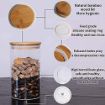 Picture of Premium Wooden lid 800ml Glass Jar with Airtight Wooden Bamboo Lid