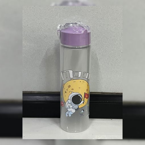 Picture of Cartoon Print Water Bottle Plastic Water Bottle transparent water bottle
