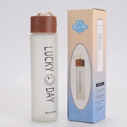 Picture of SLIM FROSTED GLASS WATER BOTTLE