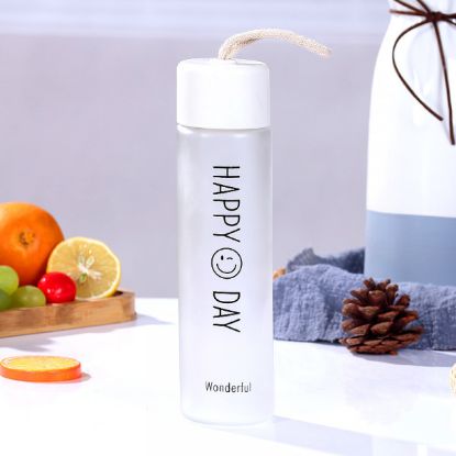 Picture of SLIM FROSTED GLASS WATER BOTTLE