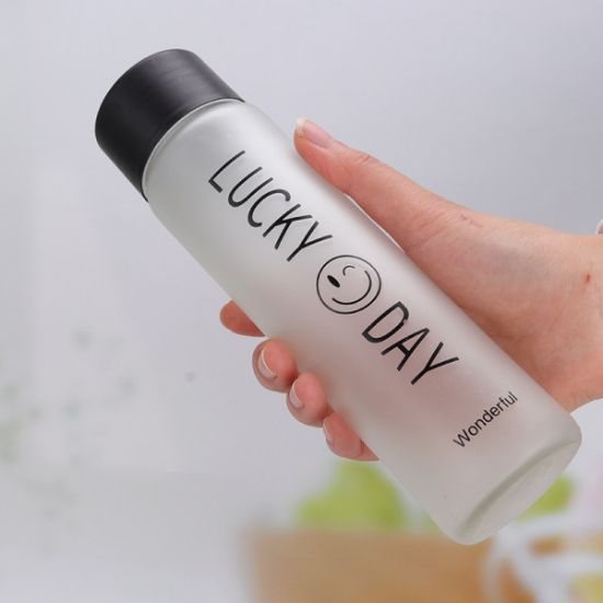 Picture of SLIM FROSTED GLASS WATER BOTTLE