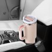 Picture of HEAVY Vacuum Insulated Tumbler (Rose Quartz) Tumbler With Handle  Water Bottle Cup