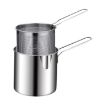 Picture of Deep Frying Pot With Basket Stainless Steel Fryer Pot With Long Handle Mini Deep Oil Fryer