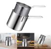 Picture of Deep Frying Pot With Basket Stainless Steel Fryer Pot With Long Handle Mini Deep Oil Fryer