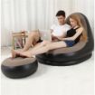 Picture of Inflatable Lounge Chair for Adults Flocking Air Couch Sofa for Gaming Bedroom Indoor Outdoor AIR SOFA CHAIR SOFA  Inflatable Air Chair Footrest Stool Furniture