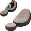 Picture of Inflatable Lounge Chair for Adults Flocking Air Couch Sofa for Gaming Bedroom Indoor Outdoor AIR SOFA CHAIR SOFA  Inflatable Air Chair Footrest Stool Furniture