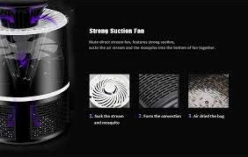 Picture of Mosquito Traps  Indoor Insect Trap Electric Bug Zapper with 360 Degress LED and Strong Suction Fan  USB Power Mosquito Lamp Eco-Friendly Baby Mosquito Repellent Lamp