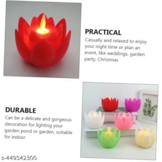 Picture of LOTUS SHAPE LED CANDLE DIYA