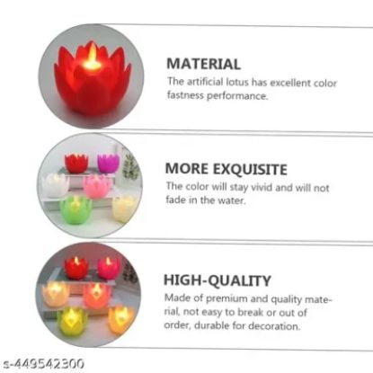 Picture of LOTUS SHAPE LED CANDLE DIYA
