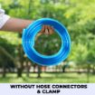 Picture of BLUE 10 METER WASHER PIPE  Heavy Duty Highly Durable PVC Plain Green Braided Water Hose Pipe
