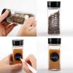 Picture of Spice Jar Glass Container Square Kitchen Storage Glass Jar for Oregano and Chilly Flakes Dispener