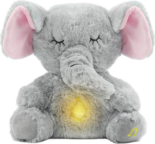 Picture of Breathing Elephant  Breathing Stuffed Animal  Rhythmic Breathing Motion with Music Lights