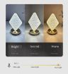 Picture of Square shape Crystal Lamp Decor Table Lamp Luxury Table lamp 3 in 1 Light Decoration light