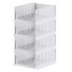 Picture of 4 LAYER FOLDABLE SLIDING DRAWER  Plastic 4 Layer Folding Wardrobe Storage Box Sliding Drawer Organizer Stackable Shelf Baskets Cloth