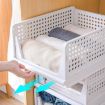 Picture of 4 LAYER FOLDABLE SLIDING DRAWER  Plastic 4 Layer Folding Wardrobe Storage Box Sliding Drawer Organizer Stackable Shelf Baskets Cloth