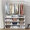 Picture of 4 LAYER FOLDABLE SLIDING DRAWER  Plastic 4 Layer Folding Wardrobe Storage Box Sliding Drawer Organizer Stackable Shelf Baskets Cloth