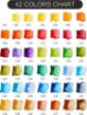 Picture of 42 Colors Foldable Solid Watercolor Paint Set Water Brush Pen 42 PCS Watercolor Paint Set  Watercolor Paint Set