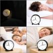 Picture of BLACK CLOCK Round Silent Analog Desk Alarm Clock Non Ticking with Snooze Super Silent Alarm Clock