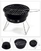 Picture of ROUND BBQ GRILL BBQ GRILL BBQ Round Shape Barbeque Portable Charcoal Barbecue Table Camping Outdoor Garden Grill BBQ Black Carbon Steel