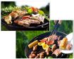 Picture of ROUND BBQ GRILL BBQ GRILL BBQ Round Shape Barbeque Portable Charcoal Barbecue Table Camping Outdoor Garden Grill BBQ Black Carbon Steel