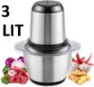 Picture of electric meat grinder 300W with bowl for kitchen food processor chopper vegetables onion garlic fruit and nuts blender