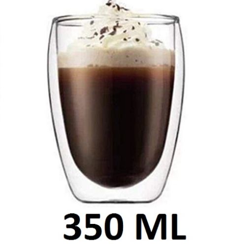 Picture of Double Wall Insulated Glass Coffee Cups Double Wall Thermal Insulated Mug