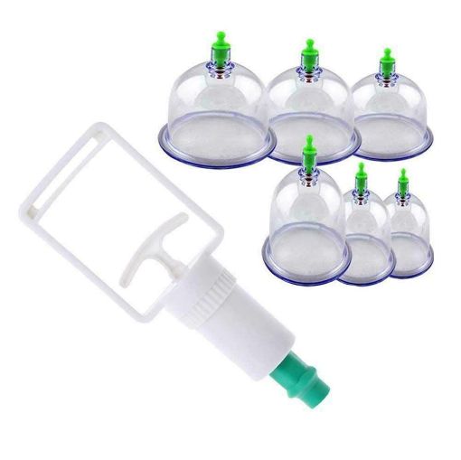 Picture of Apparatus Therapy 6pcs Pull Out Vacuum Cup Kit Body Suction Pumps Relax Massager