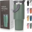 Picture of Tumbler with Handle Stainless Steel Vacuum Insulated Water Bottle Vacuum mug with Handle