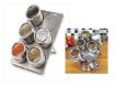 Picture of Stainless Steel Magnetic Spice Rack Spice Set (6 pcs)  Standard Magnetic Stainless Steel Cruet Condiment Spice Jars Set (Silver)