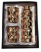 Picture of Pure Copper Water Bottle with Glass Tumbler Diamond Drinkware Ayurvedic Benefit Craft Pure Copper Bottle, 2 Copper Glass with Beautiful Gift Box, Diamond Cut Design, Set of 3 Pieces