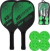 Picture of Pickleball Paddle Set Pickleball Rackets Set  2 Rackets and 4 Pickleballs  Rackets Set