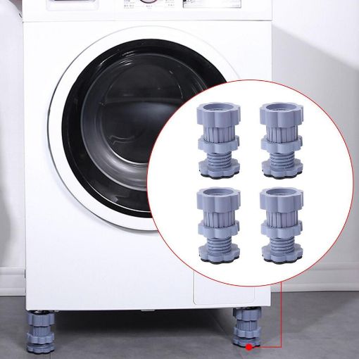 Picture of adjustable New Anti Vibration Pads Washer Dryer Anti Vibration Pads  Fridge Washing Machine Leveling Feet Anti Walk Pads Heavy Duty Washer Dryer Pad