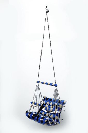 Picture of Roll over image to zoom in Cotton Swing Chair for Kids Multicolor Baby's Children Folding and Washable with Safety Belt