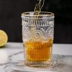 Picture of Romantic Water Glass Vintage Drinking Glasses Tumblers Clear Glassware Set