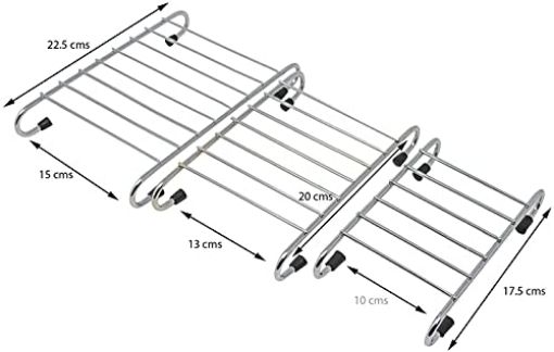 Picture of Hot Plate Stand Stainless Steel Steamer Stand Table Pot Stand Cooker Stand Pot Costar Set Kitchen Stainless Steel Hot Plate Stand Table Ring Hot Pot Stand