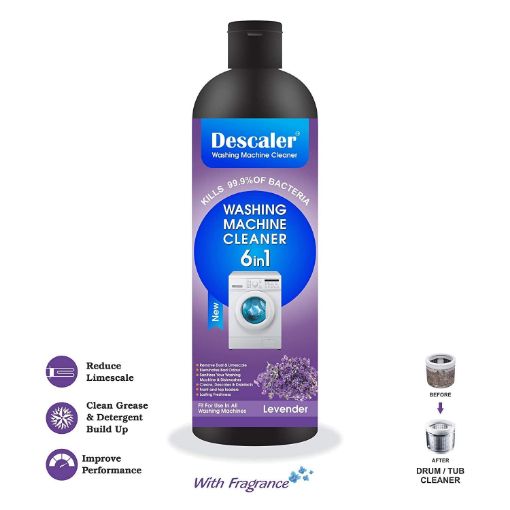 Picture of Descale liquid for All Washing Machines Stain Remover High-Efficiency Washing Machine Cleaner liquid Lavender