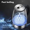 Picture of Glass Kettle Green Kivvi  1.8 L Electric Kettle Stainless Steel for Home & Office Borosilicate Glass Body Stainless Steel Heating Plate