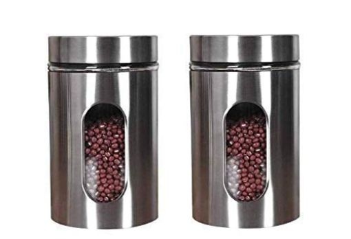 Picture of Window Container 325/500/850 ml 3 pis set kitchen items storage jars grain storage containers air tight bottle for storage storage bottles kitchen storage items stylish jars for kitchen best product for kitchen