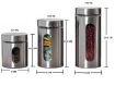 Picture of Window Container 325/500/850 ml 3 pis set kitchen items storage jars grain storage containers air tight bottle for storage storage bottles kitchen storage items stylish jars for kitchen best product for kitchen