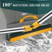 Picture of Bathroom Cleaning Brush with Wiper Upgraded 3 in 1 Tiles Cleaning Brush Bathroom Brush with Long Handle 3 IN 1 TILES CLEAING BRUSH mop