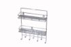 Picture of 2 Layer Multipurpose Kitchen Bathroom Shelf Wall Holder Storage Rack Bathroom Rack Refrigerator Broadside Storage Box Stainless Steel Key Laddle Holder with Single Rack Wall Mount Single Laddle Stand Key Holder