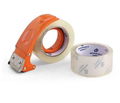 Picture of Tape Dispenser 3 inch material   Metal Packing Tape Dispenser Cutter Home & Office use dispencer Metal Hand Tape Dispenser Stainless Steel Blade for Packaging Boxes